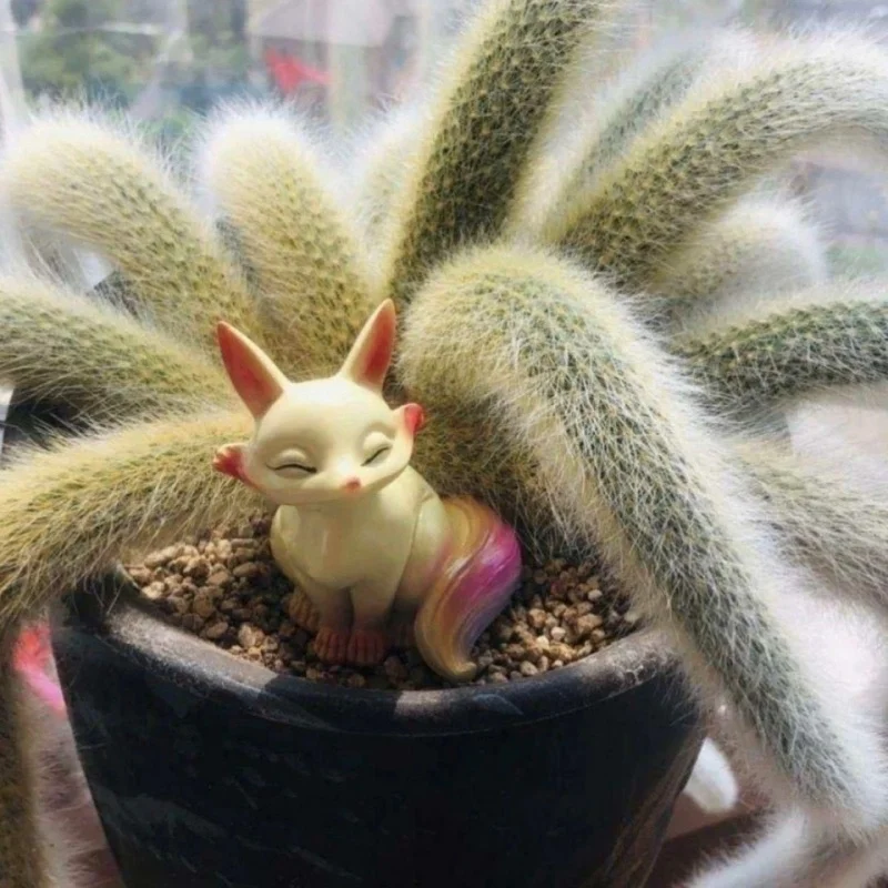 Discolouration Fox Shaped Tea Pets Creative Home Office Desk Ornament Flower Pot Decorations Craft Zen Tea Ceremony Accessories tea pet ornaments