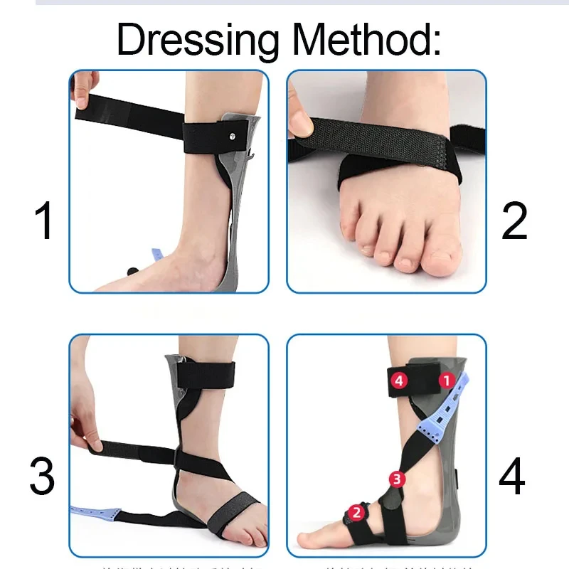Adjusted Afo Foot Drop Brace Splint Ankle Foot Orthosis Walking with Shoes or Sleeping for Stroke Hemiplegia 1Pcs 6