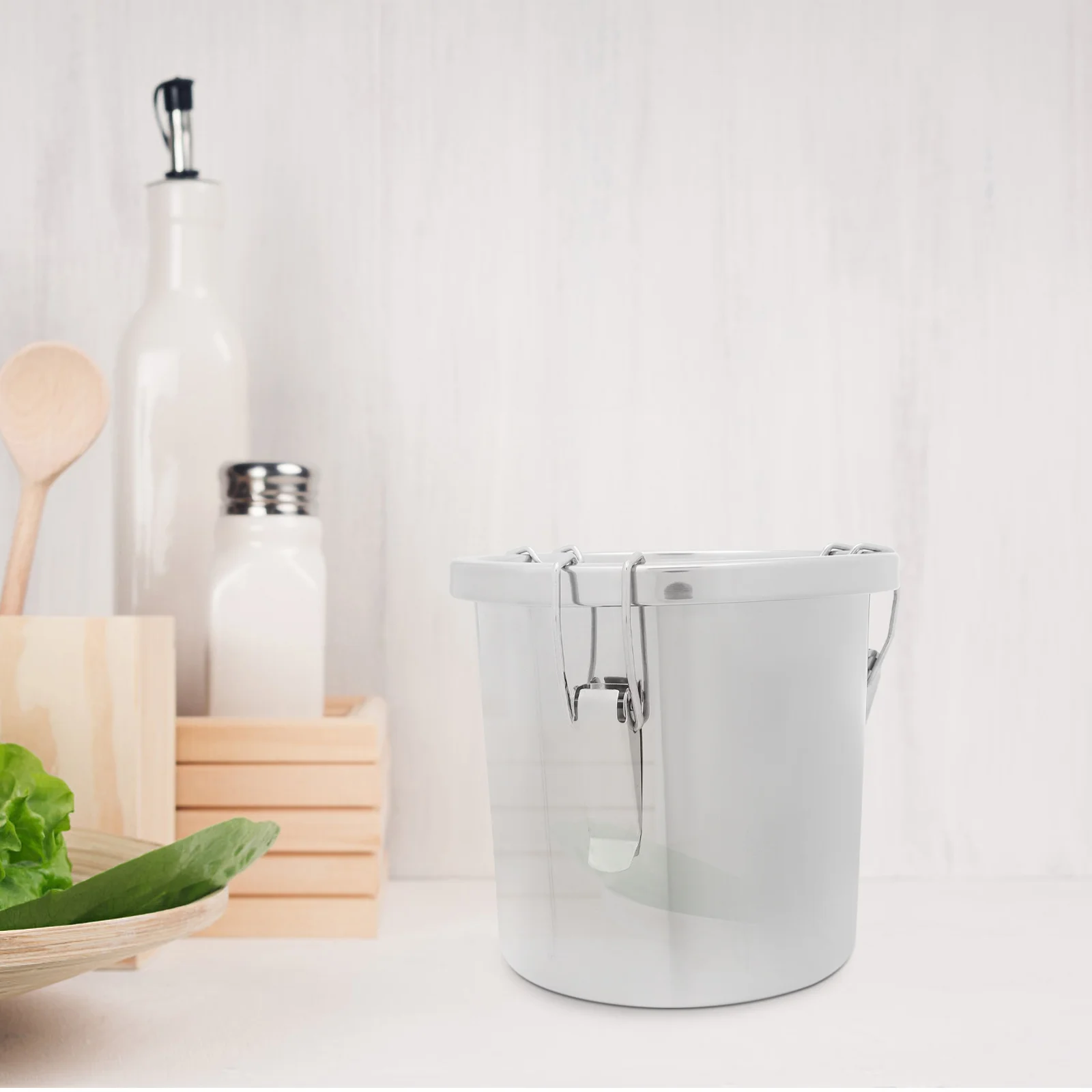

Food Container Stainless Steel Sealed Bucket Milk Jug Containers with Lids Camping Supplies Coffee Bean Jar Handle 201