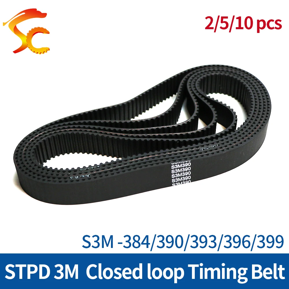 

ONEFIRE closed loop S3M Timing Belt length 384/390/393/396/399mm rubber Drive Belt width 6/10/15mm Free Shipping