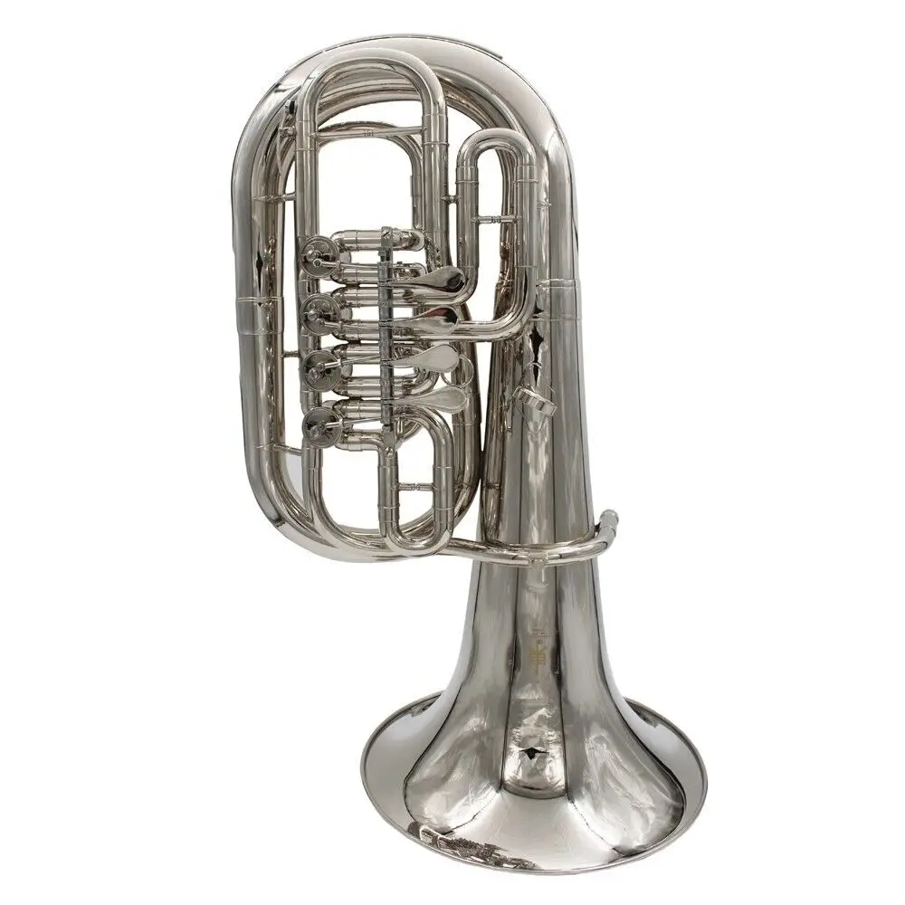 

Eastern Music Pro use nickel silver plated C/Bb key rotary euphonium with case