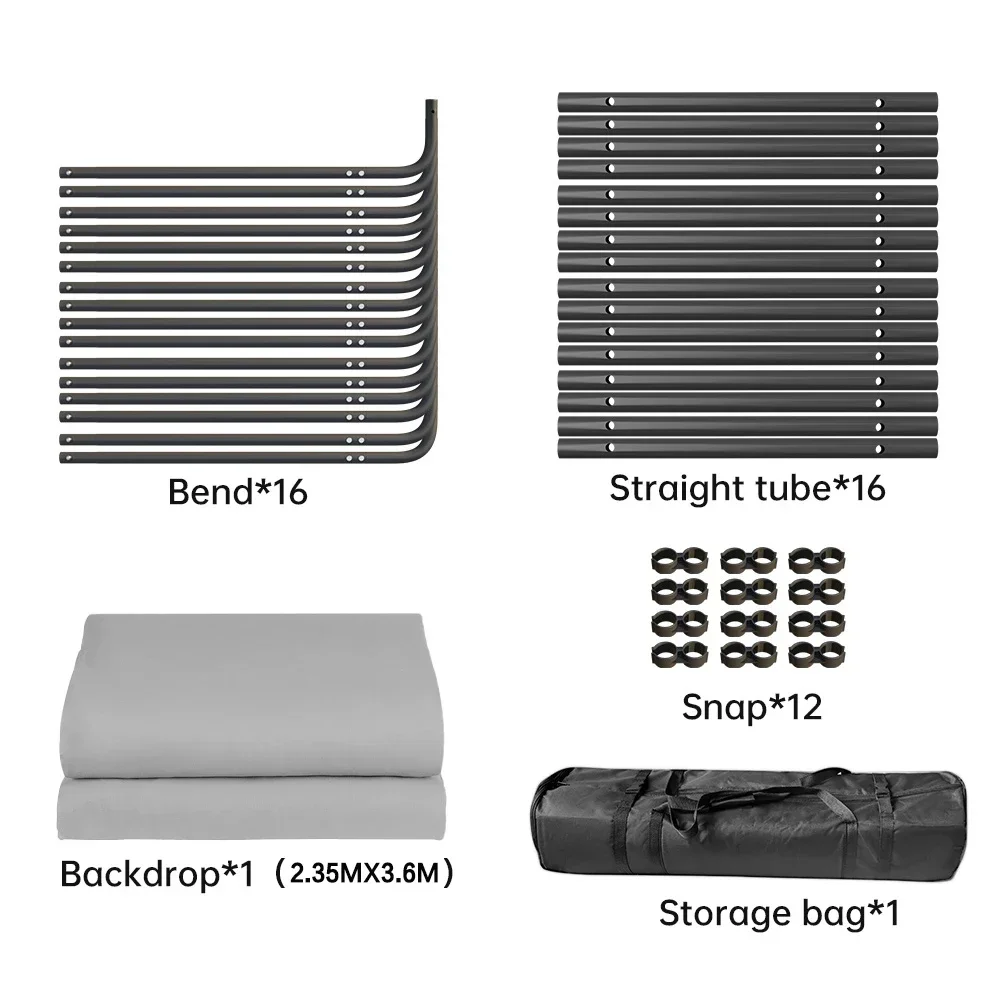 إطار حامل خلفية SH 2.4x4M مع شاشة عرض خلفية للتصوي...