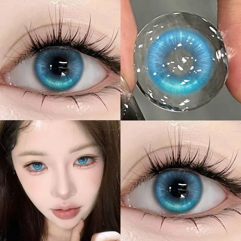 Enhanced Korea Colored Contact Lenses – Pink, Red & Blue for Eye Enlargement and Beauty Makeup
