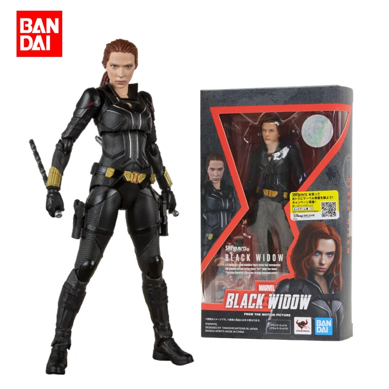 

Bandai SHF Marvel Black Widow Indie Movie Scarlett Johansson Anime Action Figure Collectible Model Toy Children's Holiday Gift