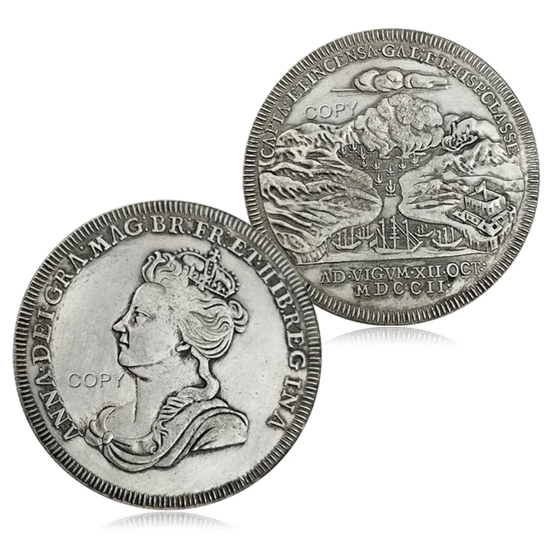 GREAT BRITAIN Coronation of Anne Silver Coins Commemorative Coin England Medal Securer Holde Replica