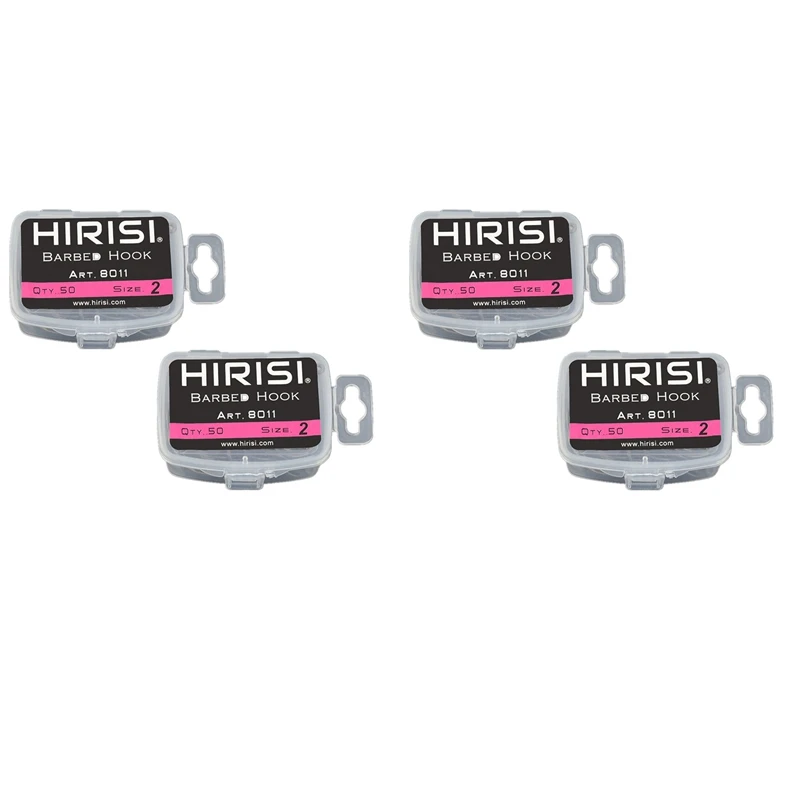 

Hirisi 200Pcs High Carbon Stainless Steel Barbed Hooks Carp Fishing Hooks Pack With 8011, 100 Pcs No.6 & 100 Pcs No.10