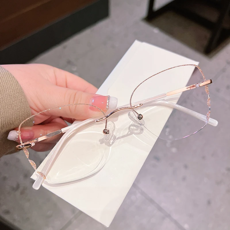 SHOWYES-Gafas de estilo sencillo para mujer, lentes ópticas