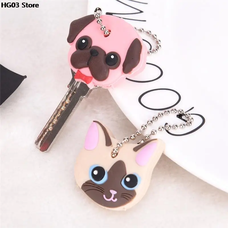Cartoon Silicone Protective Key Case Cover Key Control Dust Cover Holder Organizer Home Accessories Supplies 1PC key caps covers keychain case cover