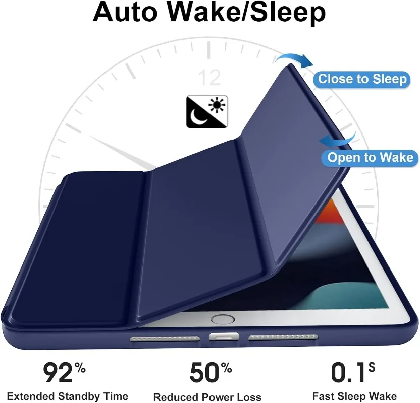 Premium Smart Tablet Case with Pencil Holder and Auto Sleep/Wake Function