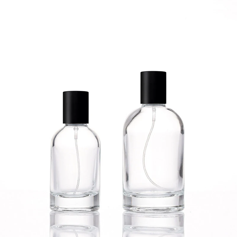 5pcs Empty Round Clear Fragrance Bayonet Glass Perfume Bottle 30ml