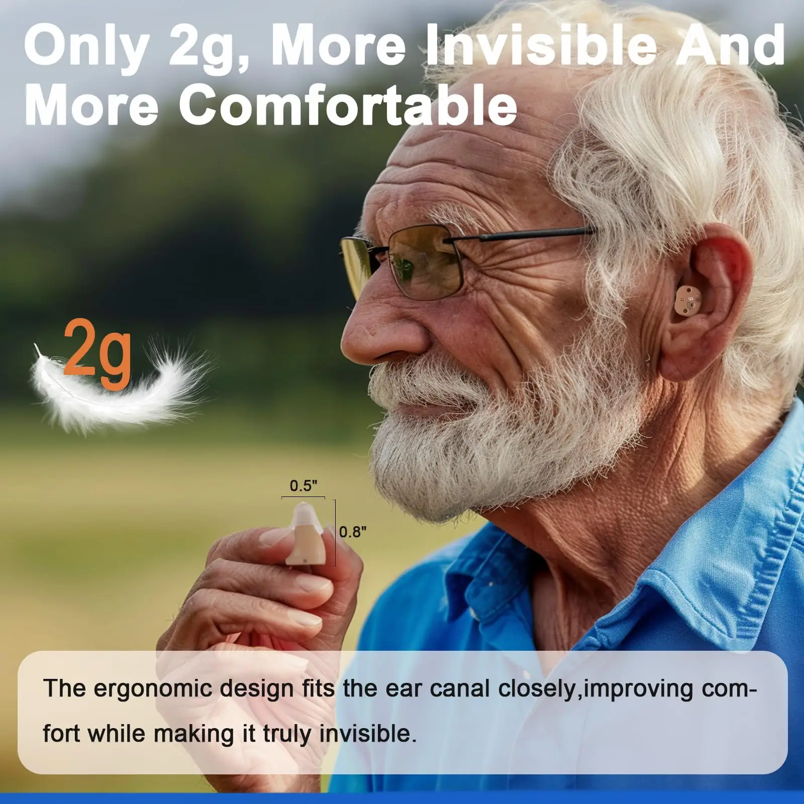 Laifa Hearing Aids for Adults Seniors with Charging Case OTC Hearing Aids Rechargeable for Adults Seniors with Noise Cancelling 4