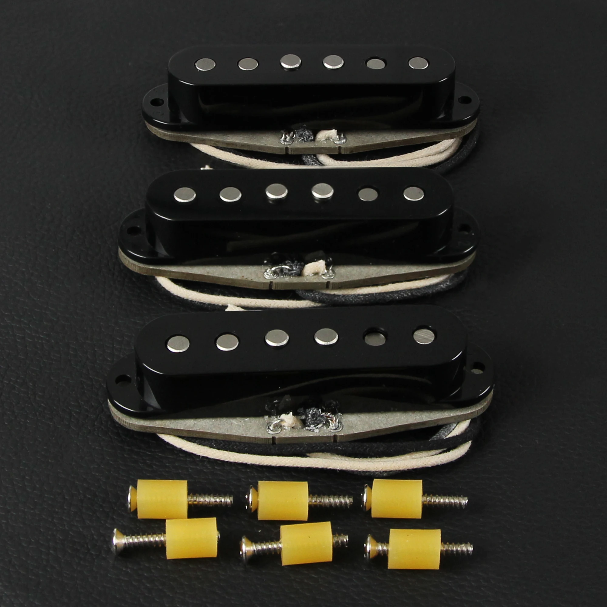 FLEOR 3 Stück Alnico 5 E-Gitarre Pickup Single Coil 52/52/52 mm Blues Vintage Clean für SSS Gitarrenteile – Detail 4
