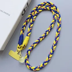 Versatile Nylon Braided Phone Lanyard with Detachable Colorful Shoulder Strap - Nylon / Spandex (04)