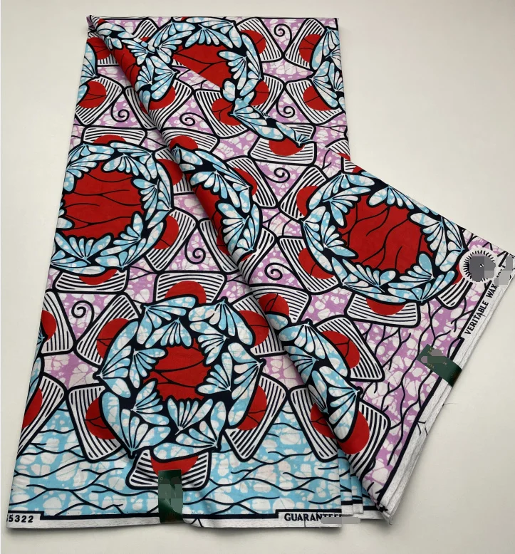 

Hot Sale Fashion Soft Batik 100% Cotton Guaranteed Veritable African Real Wax Fabric Ankara Wax Prints Fabric For Party Dress