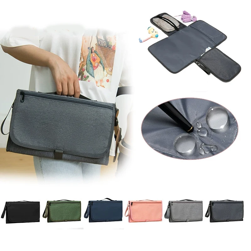 Baby Diaper Changing Pad Portable Baby Changing Pad with Pockets Waterproof Travel Diaper Covers Kit Gifts
