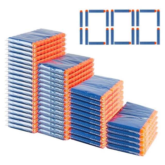 50-1000PCS For Nerf Bullets Soft Hollow Hole Head 7.2cm Refill Darts Toy Gun Bullets for Nerf Series Blasters  Kid ChildrenGift 1