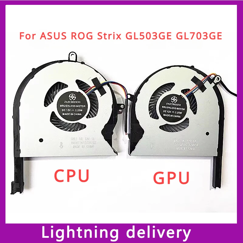 

New Original Laptop CPU GPU Cooling Fan For ASUS ROG Strix GL503GE GL703GE FKLJ 0.7A DFS2013121A0T FKLH 1A DFS593512MN0T 12V