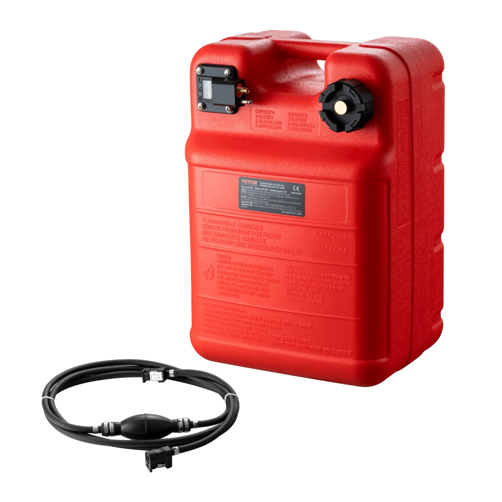 6Gal/24L Fuel Tank Petrol Cans Car Jerry Can with Hose Motorcycle Gas Can Gasoline Oil Container for BMW Atv SUV Yacht petrol can,motorcycle fuel container