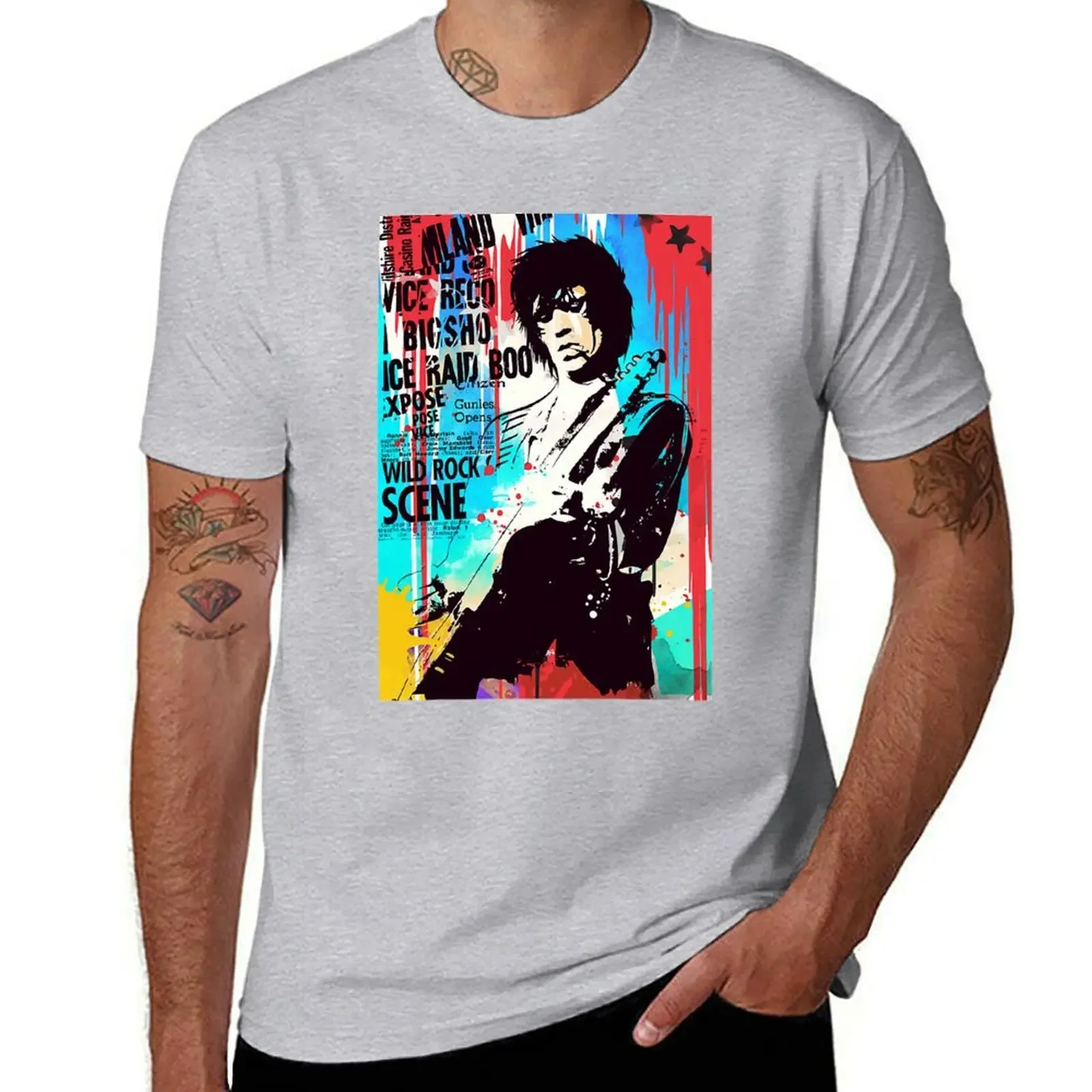 

Kêith Richrds pop art Premium T-shirt korean fashion plus sizes sweat Men's t-shirt