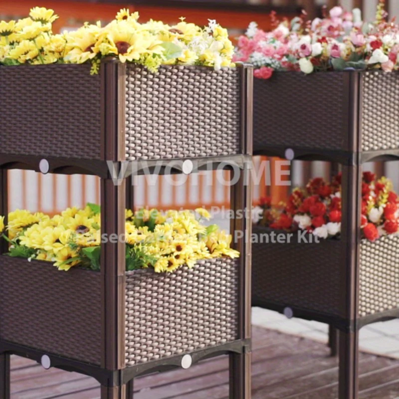 4pcs Elevated Raised Garden Bed Patio 2