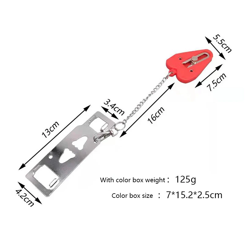 Enhanced Compact Security Lock for Doors - Double Hole Safety Latch for Home and Hotel Protection