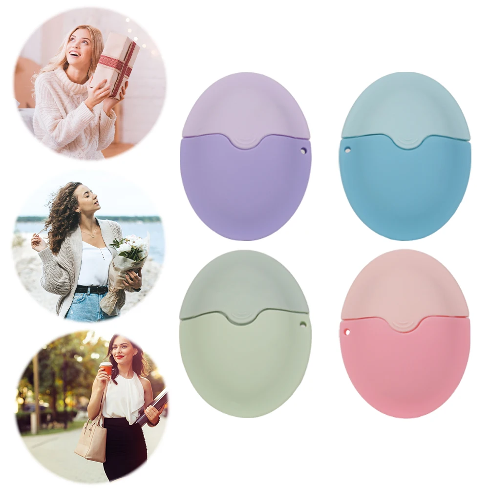 Roll on Sponge Applicator Silicone Sun Lotion Applicator Refillable Suncream Roller Applicator Oval for Outdoor Travel