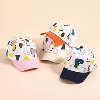 Cartoon Dinosaur Baseball Hat for Baby Cute Toddler Peaked Cap with Ears Spring Summer Kids Boy Girl Sun Hats 2