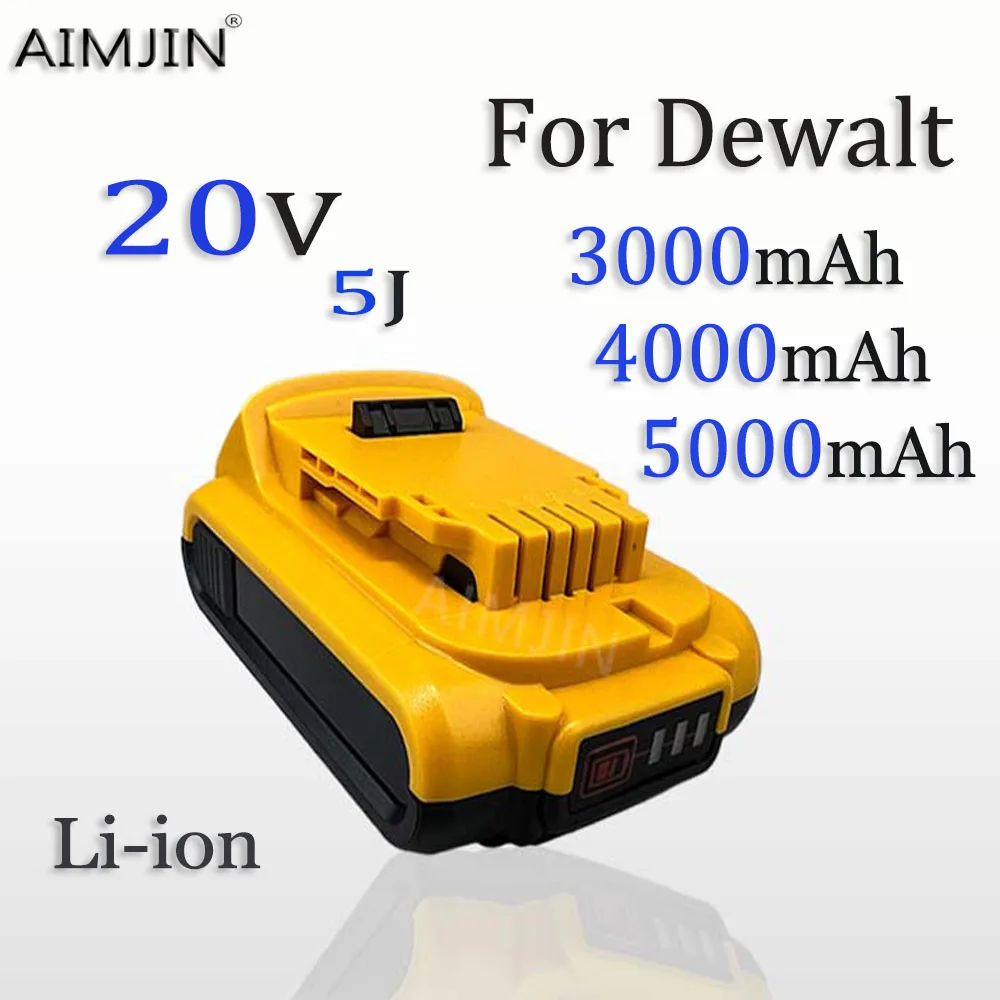 

20V 5J 3000/4000/5000mAh Li-ion Battery,For Dewalt DCB205 DCD74 DCB201 DCG412 DCD740 DCB203 Electric Tool