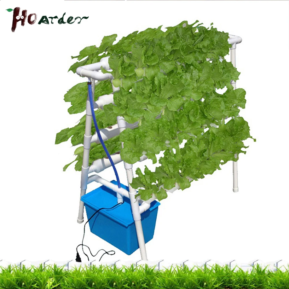 

72 Hole Balcony Planting Machine Double-Sided Soilless Vegetable Equipment Hydroponic Automatic Pot Box Pipe Planting Rack