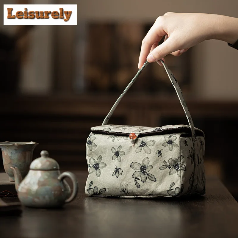 Daisies Weaving Cotton Tea Cozies Aesthetic Bundle Tea Cozy For Teapot Hand Bag Travel Tea Set Bag Teaware Supplies Ornaments