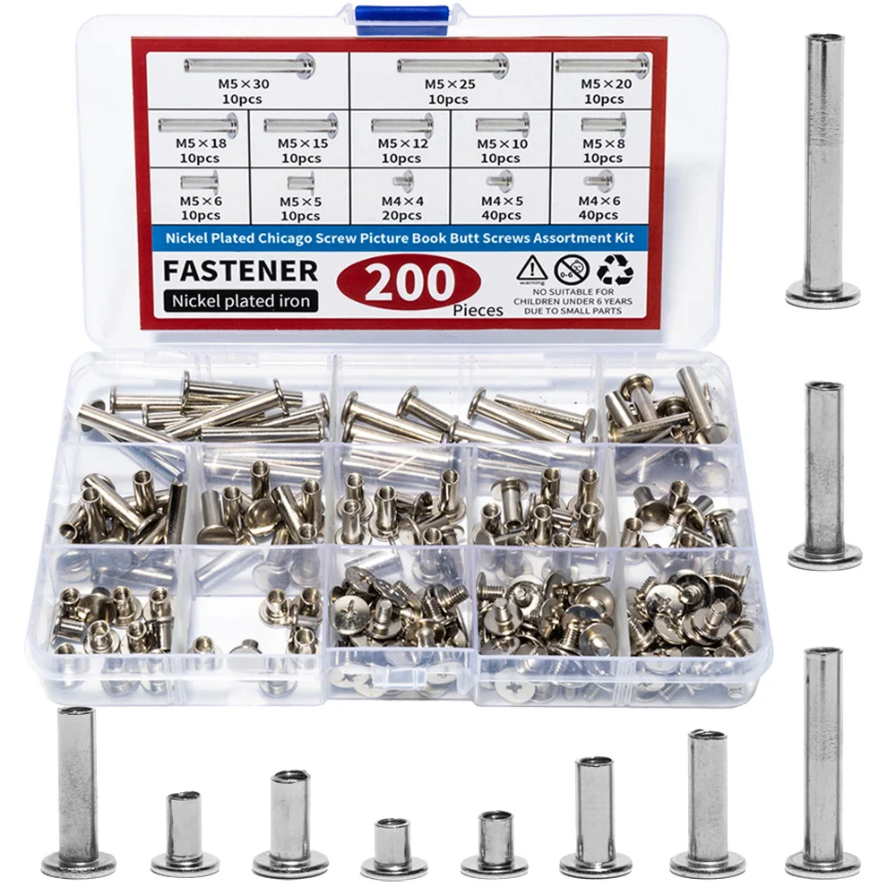Conjunto de 200 phillips parafusos, parafusos de