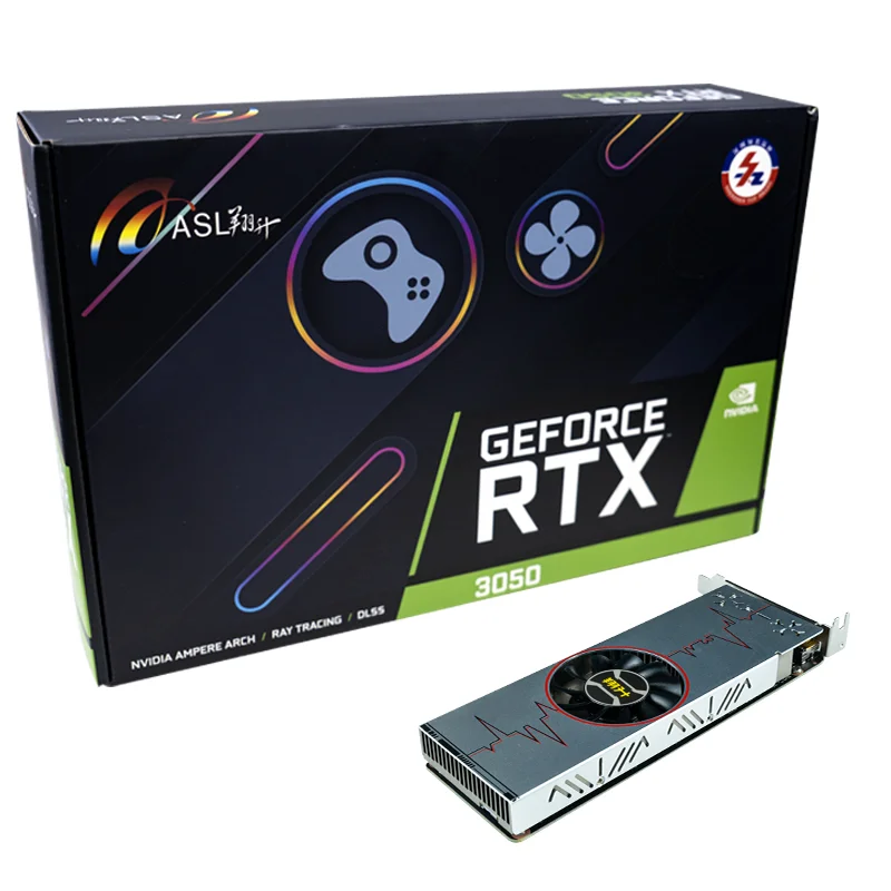 ASL NVIDIA GeForce RTX 3050 6GB GDDR6 96Bit PCI-E 4.0 Low Profile