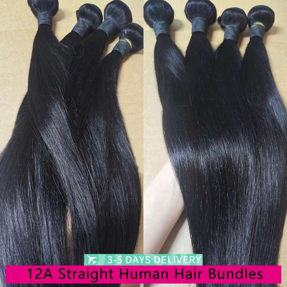 12A Straight Human Hair Bundles | 32 Inch Extensions