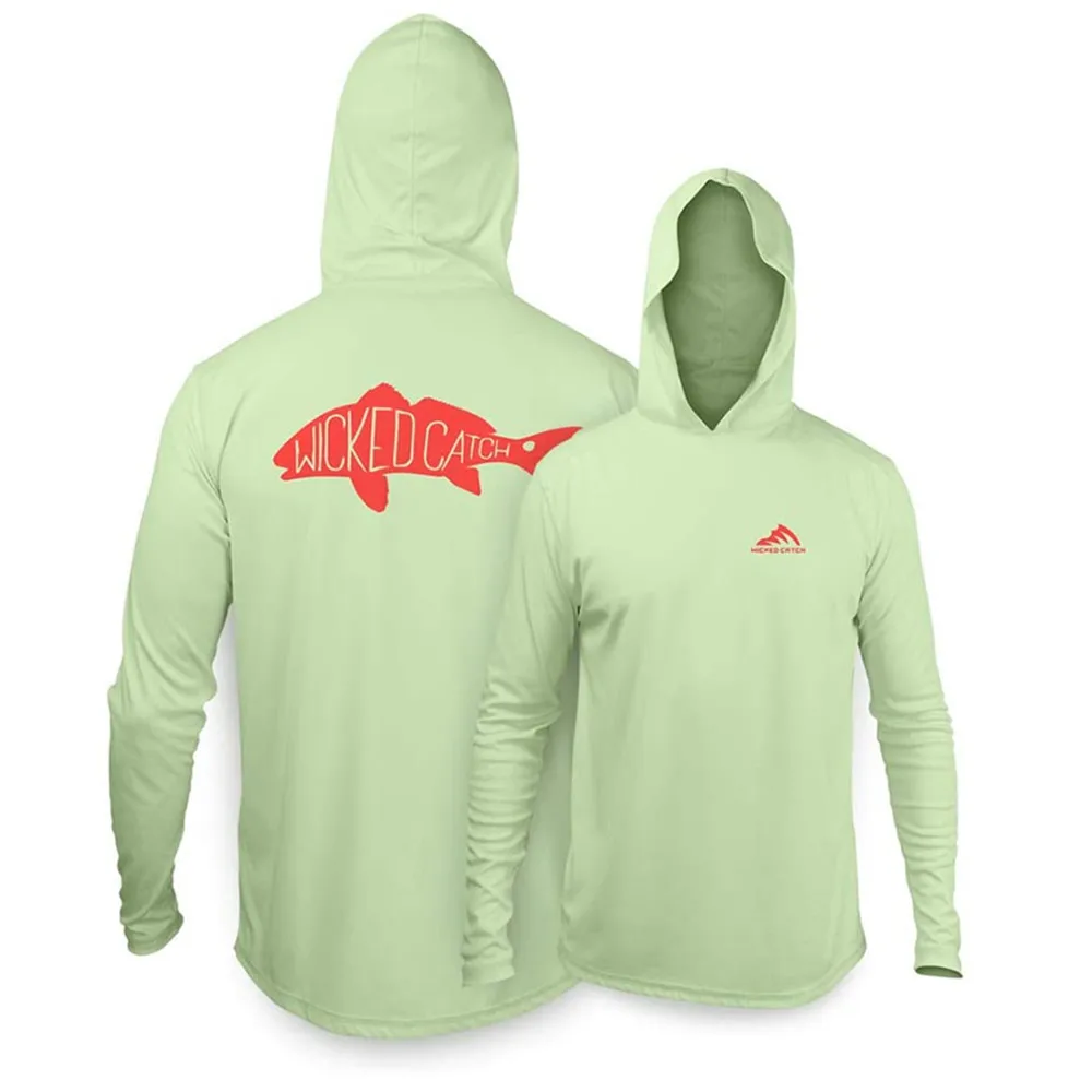 

Wickedcatch Fishing Clothing Mens Crewneck Shirt - Print Camisa De Pesca Fishing Long Sleeve Uv Protection Shirt Solarvent Hoody