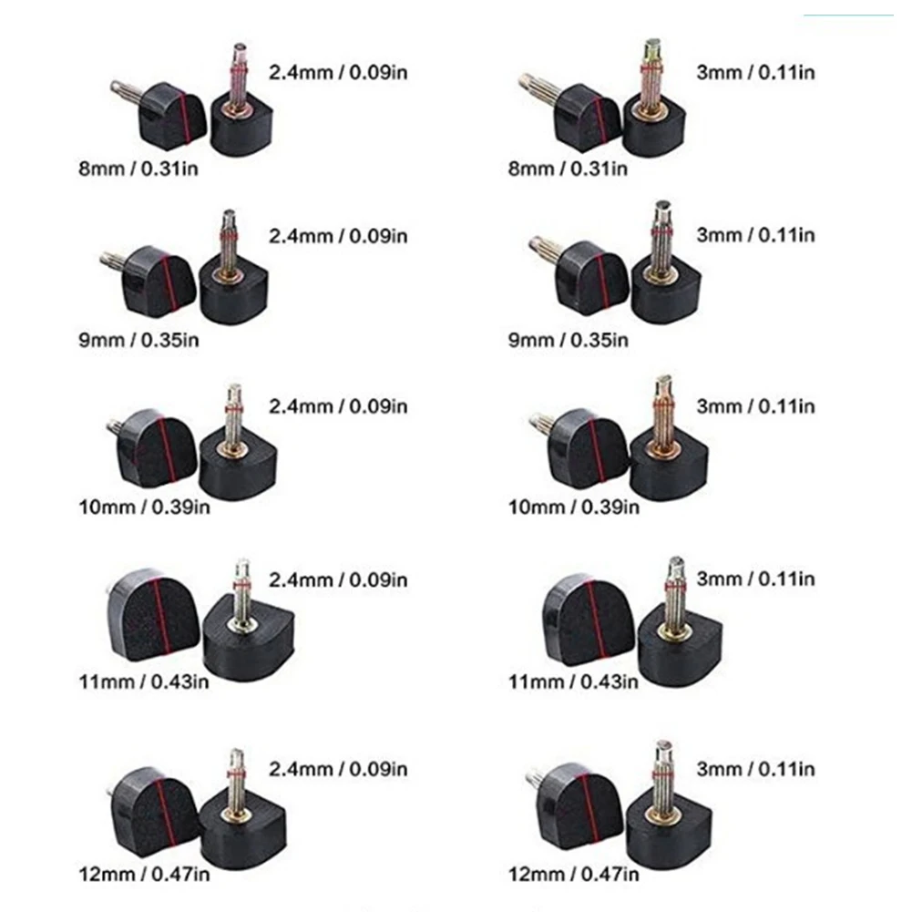 Shoe Repair Stickers 40Pcs High Heel Tip Replacement Repair Tips Pins Heel Stoppers Dowel Lifts Wear-Resistant Anti-Skid Mute Shoe Accessory