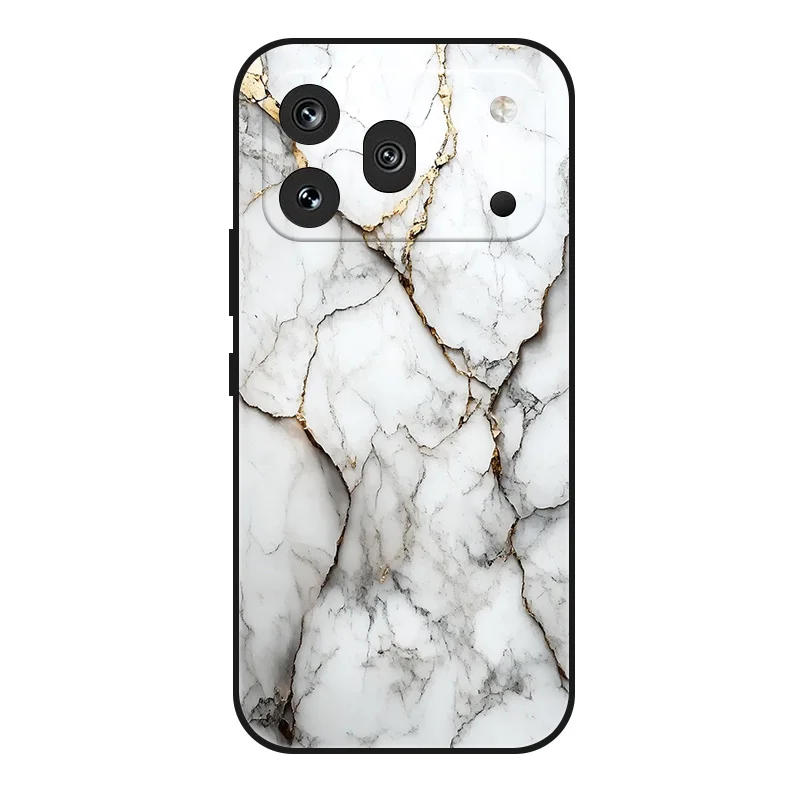 Marble Painted Soft Matte Silicone Back Cover Case