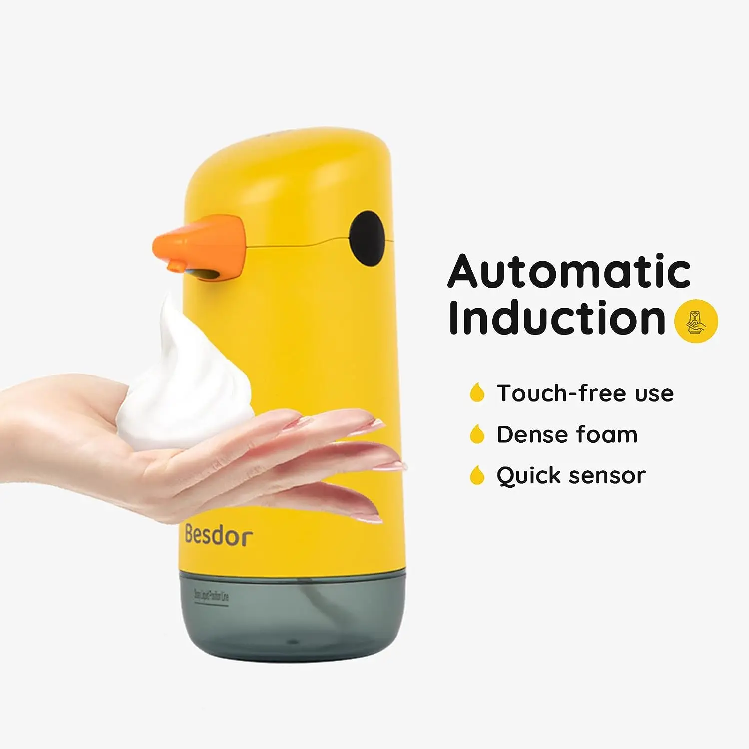 AutomaticSoapDispenserYellowDuckCuteTouchlessSoapDispenser