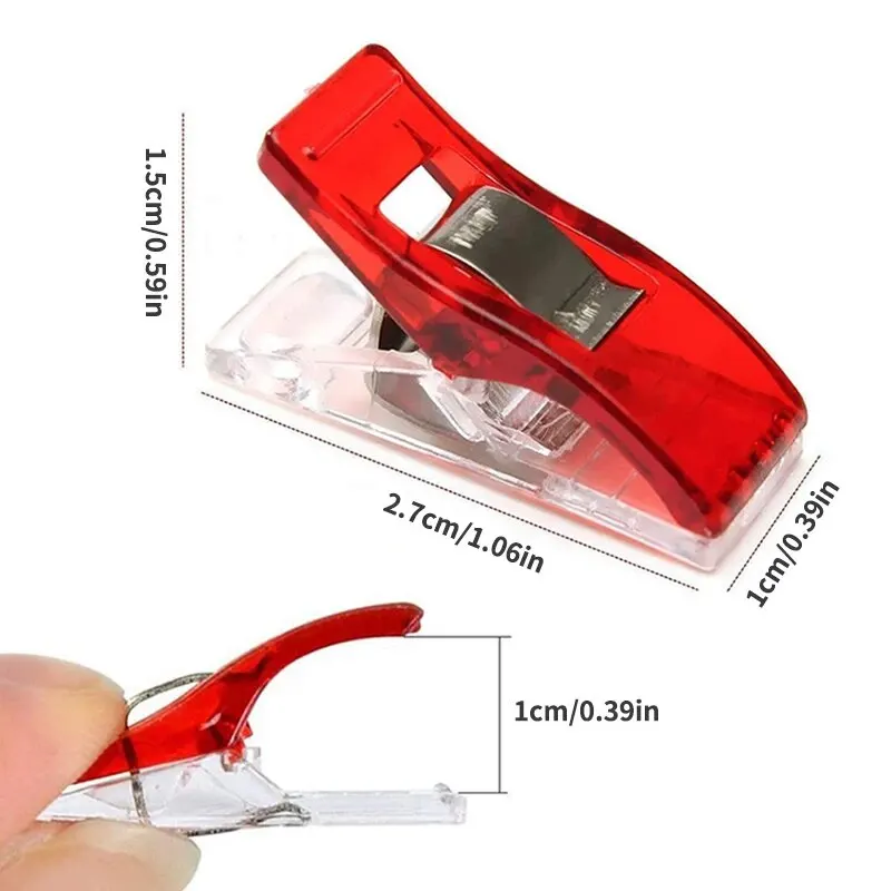 혼합 색상 혼합 플라스틱 바느질 클립, DIY 도구 퀼팅 클립, 가정 사무실 용품, 공예품 퀼팅 천, 식품 보관 CL, 10 개