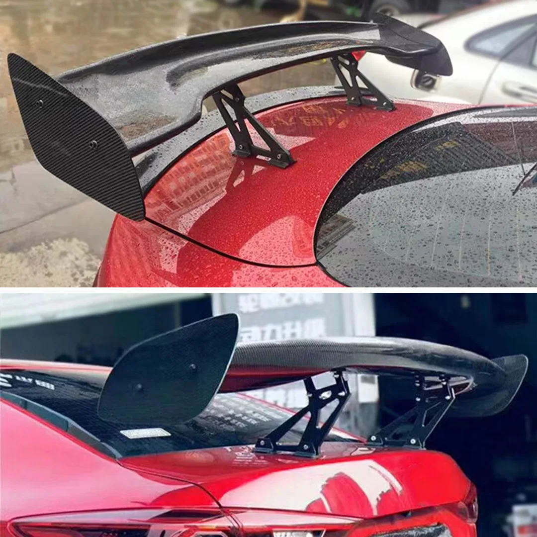 Universal GT Style Rear Spoiler Wing Tail Air Dam For 99% Sedan Body Kit Decoration Carbon Fiber Racing Car Tuning Accessories