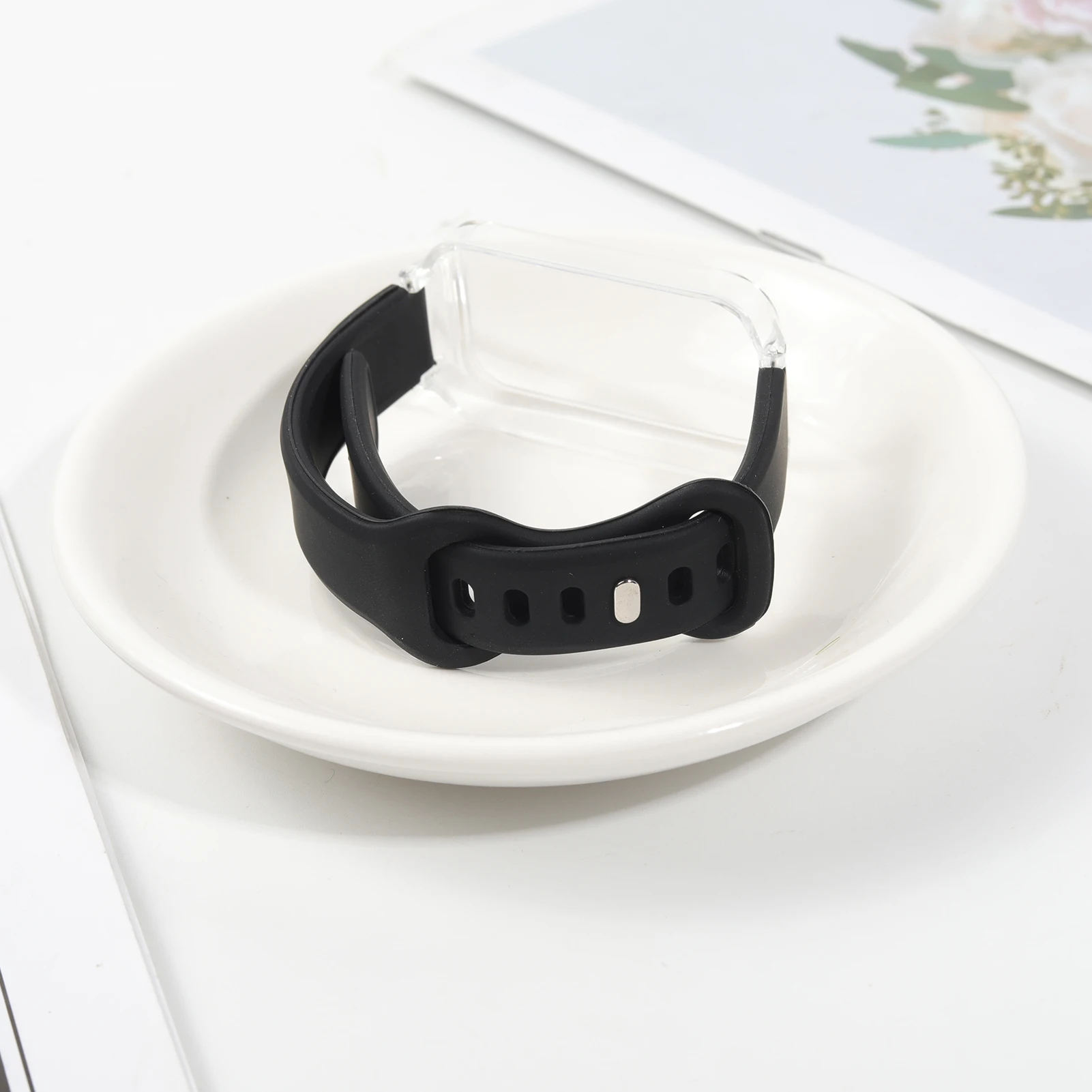 Transparent Silicone Strap and Protective Shell Cover