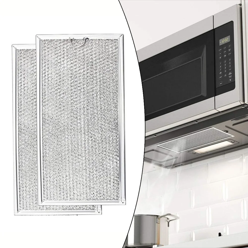 2PCS Aluminum Microwave Oven Grease Filter Compatible For W10208631A For WB06X10596 Microwave Oven Parts
