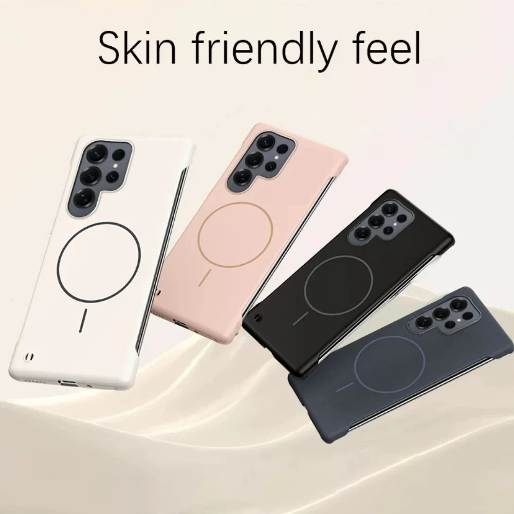 Luxury Ultra Slim Frameless Phone Case with Magnetic Wireless Charging Capability