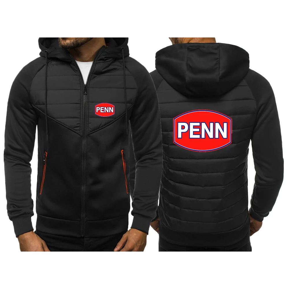 

Penn Fishing Reel 2023 Men's New Zipper Hoodies Cotton Jackets Casual Print Harajuku Cardigan Sweatshirt Hooded Padded Coats Top