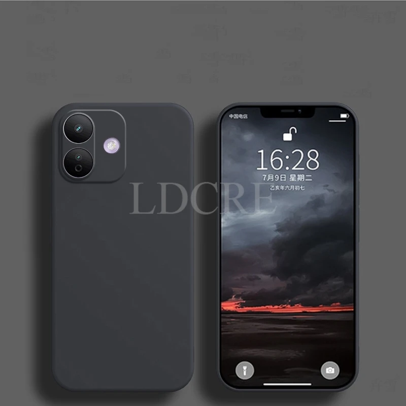 Liquid Silicone Soft Rubber Phone Protector Case - Plain Cover