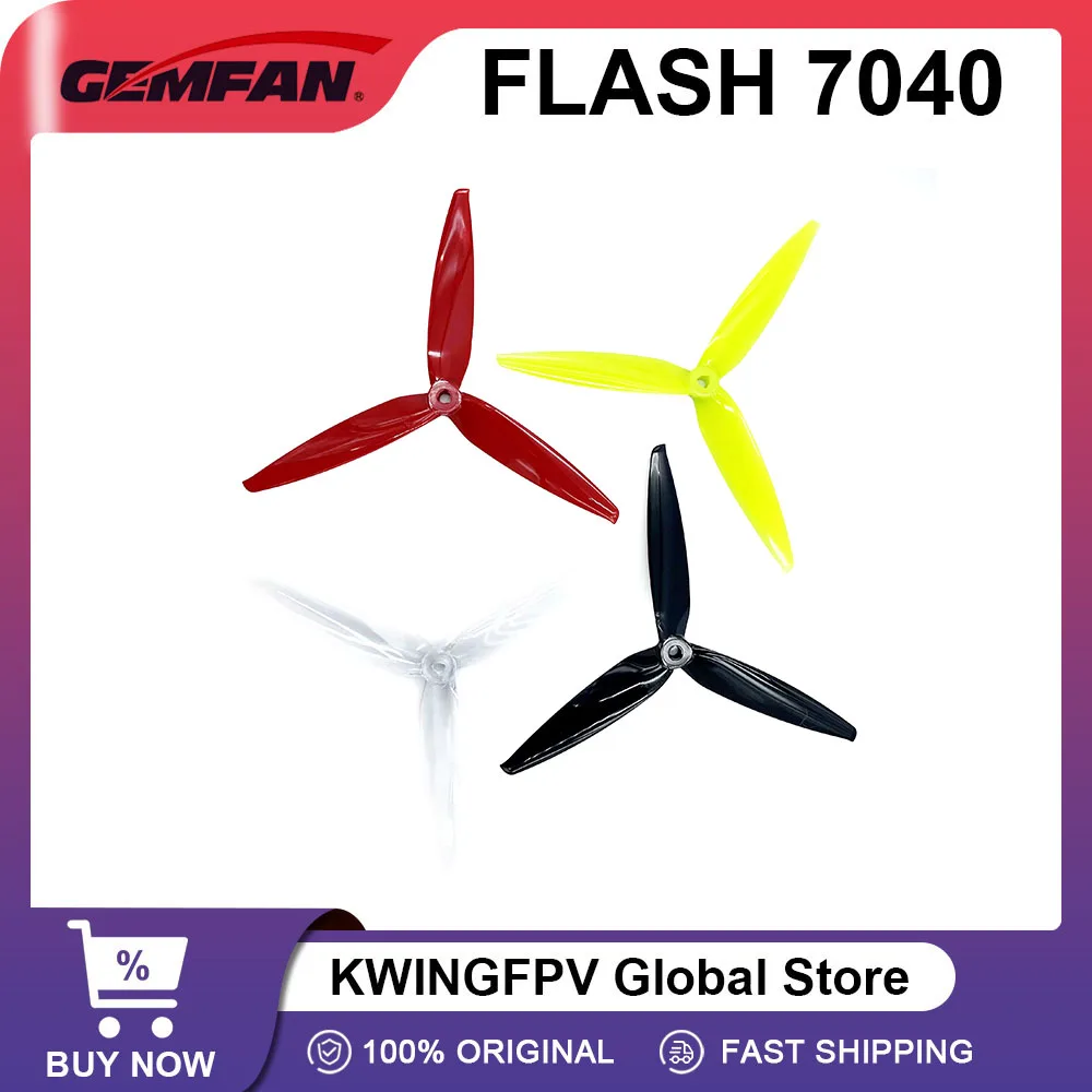 4/6 Pairs Gemfan 7040 3-Blade 7inch 7X4X3 PC CW CCW Propeller for FPV ...