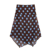 Polka Dot Printed Midi Skirts Two Piece Sets for Women 2025 Summer Chic Scarf Halter Top Suits Beach Woman 2 Piece Outfits - Image 6