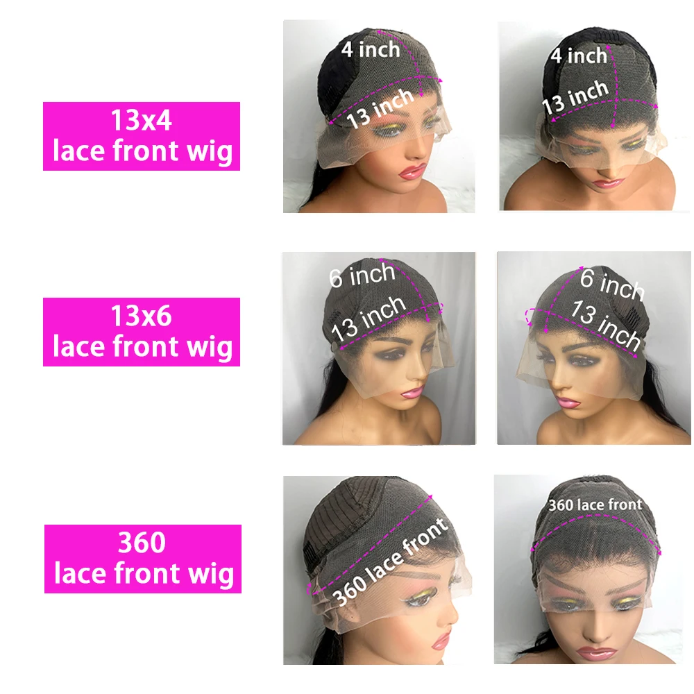 Straight Lace Front Wig 13x6 13x4 Frontal Human Hair Wigs For Black Women Pre Plucked Brazilian 32 30 Inch