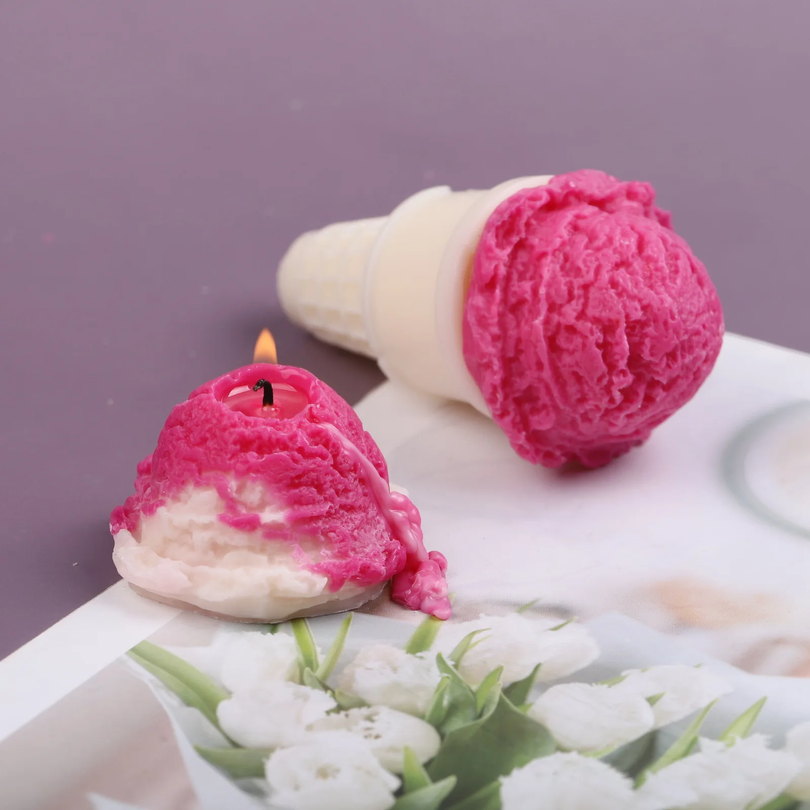 ins new ice cream ball aroma candle silicone mold dessert baking cake decoration DIY creative molds