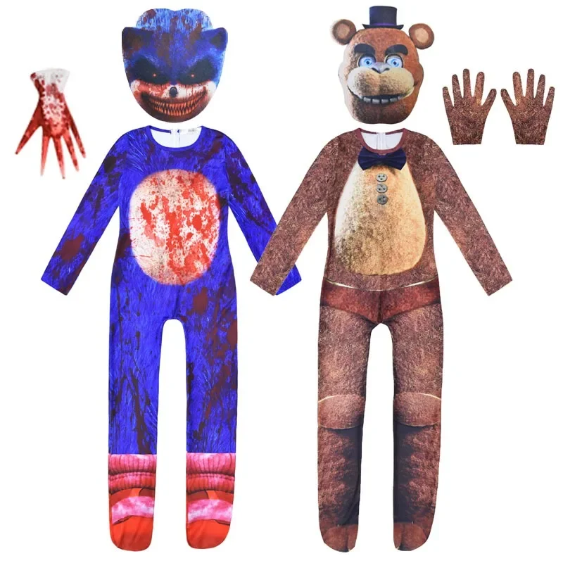 2023 Fashion Sonik Cartoon Sonics Kid Cosplay Game Dress Up Stage Performance Costumes Anime Sonik Cosplay