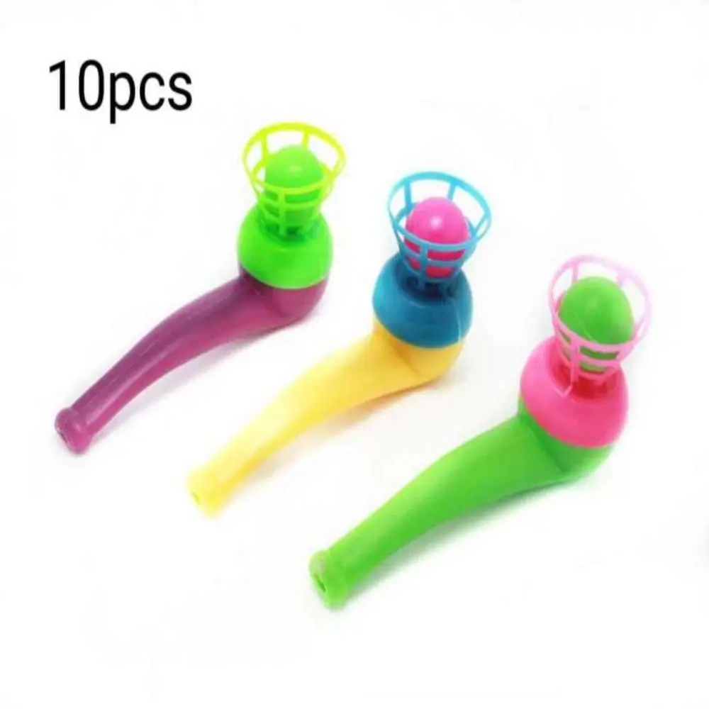 

10PCS Suspended Blow Pipe Blow Ball Rod Game Children Balance Training Floating Blowing Ball Magic Dangling Family Kids Toy